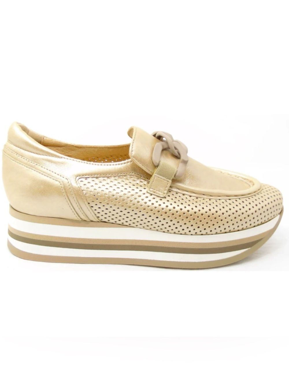 Softwaves Platform Cassie Snickers in Gold Platino Size 7.5~ Excellent